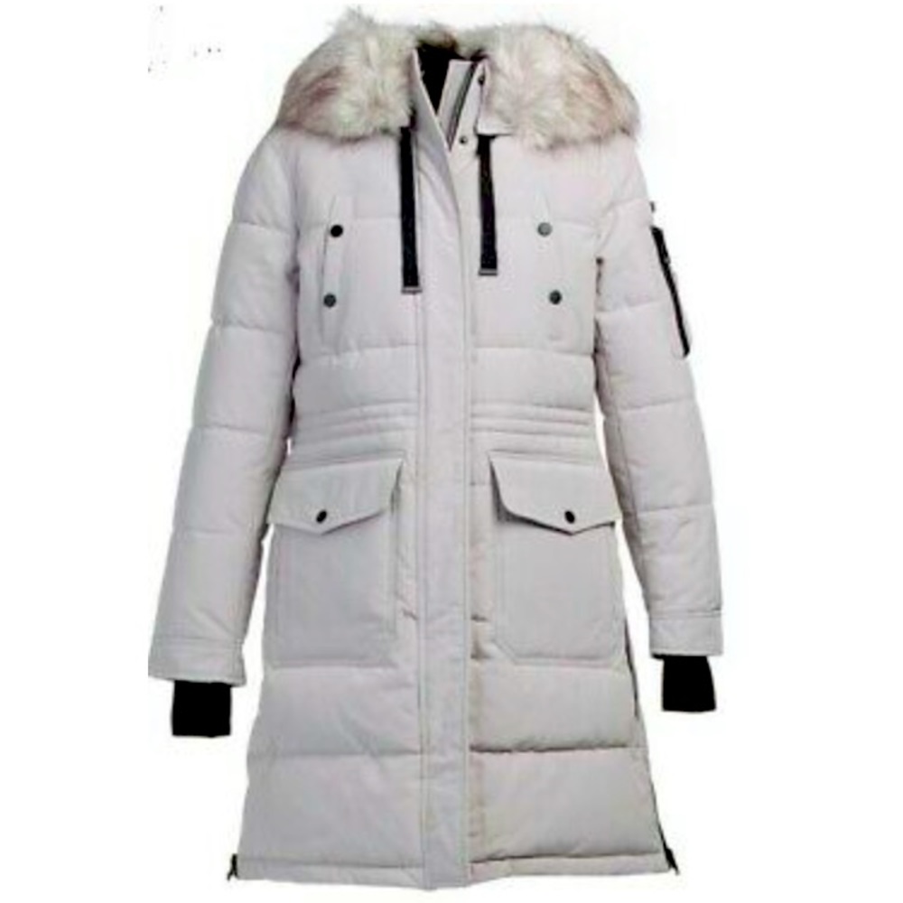 BCBG MAXAZRIA Hooded Fur Parka Coat